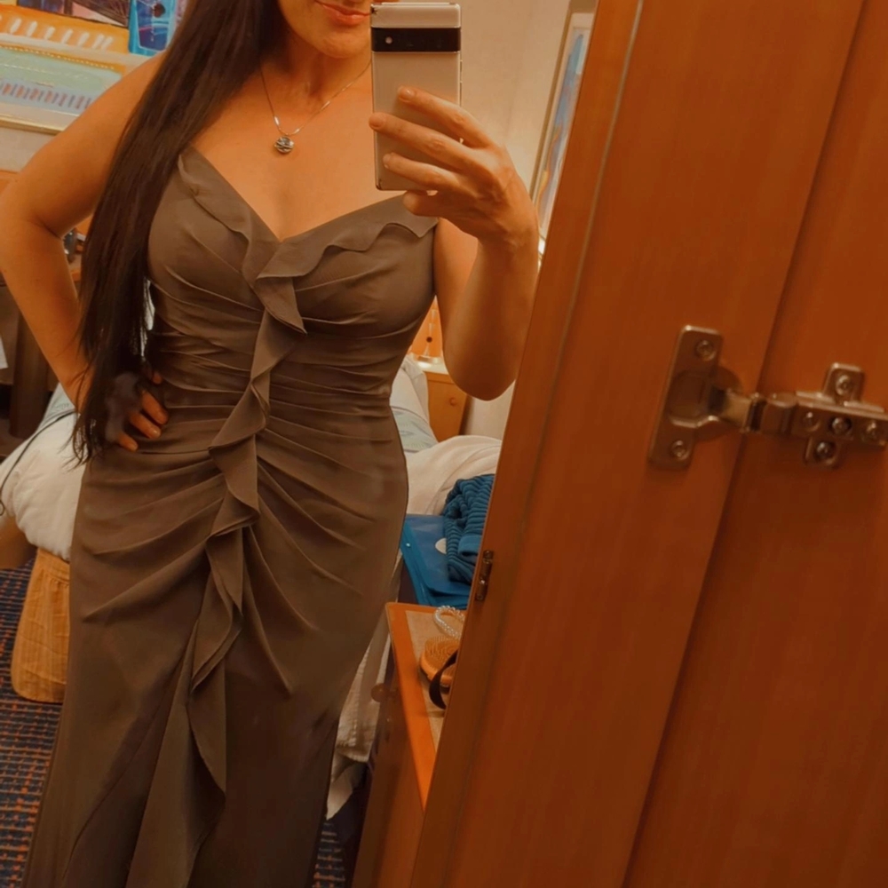 Elegant Gray Evening Dress